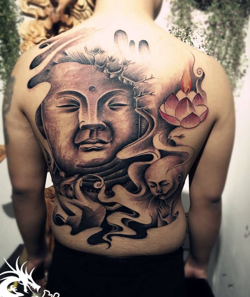 满背一次完成厉害了纹身图片