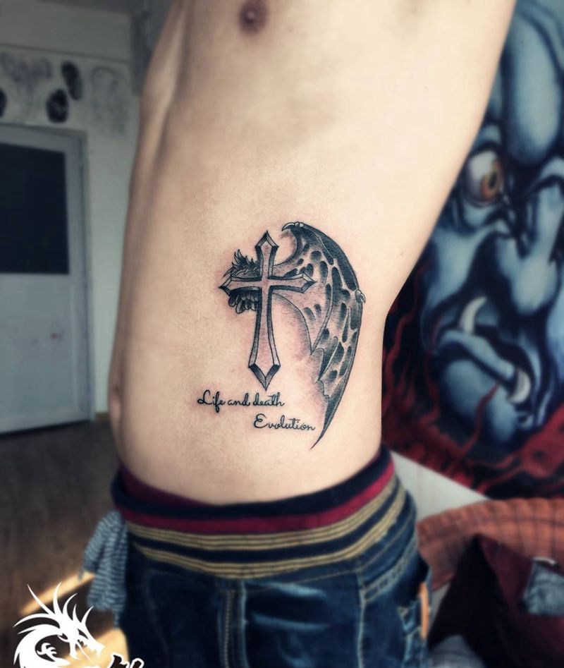 十字架纹身图片