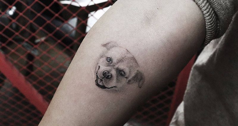 纪念 狗子纹身图片