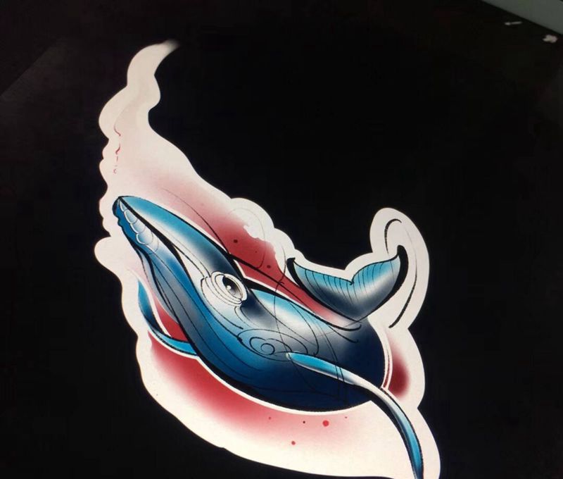 鲸 / 稿纹身图片