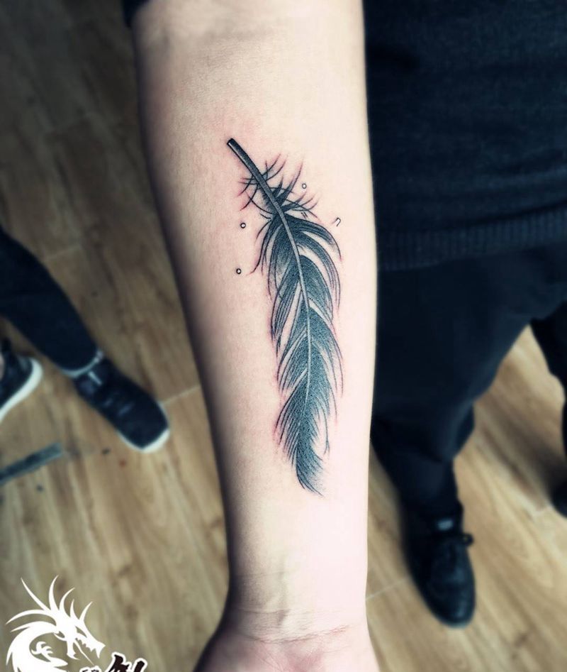 羽毛纹身图片