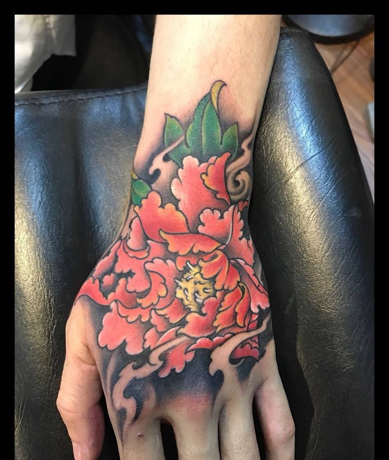 牡丹富贵吉祥纹身图片