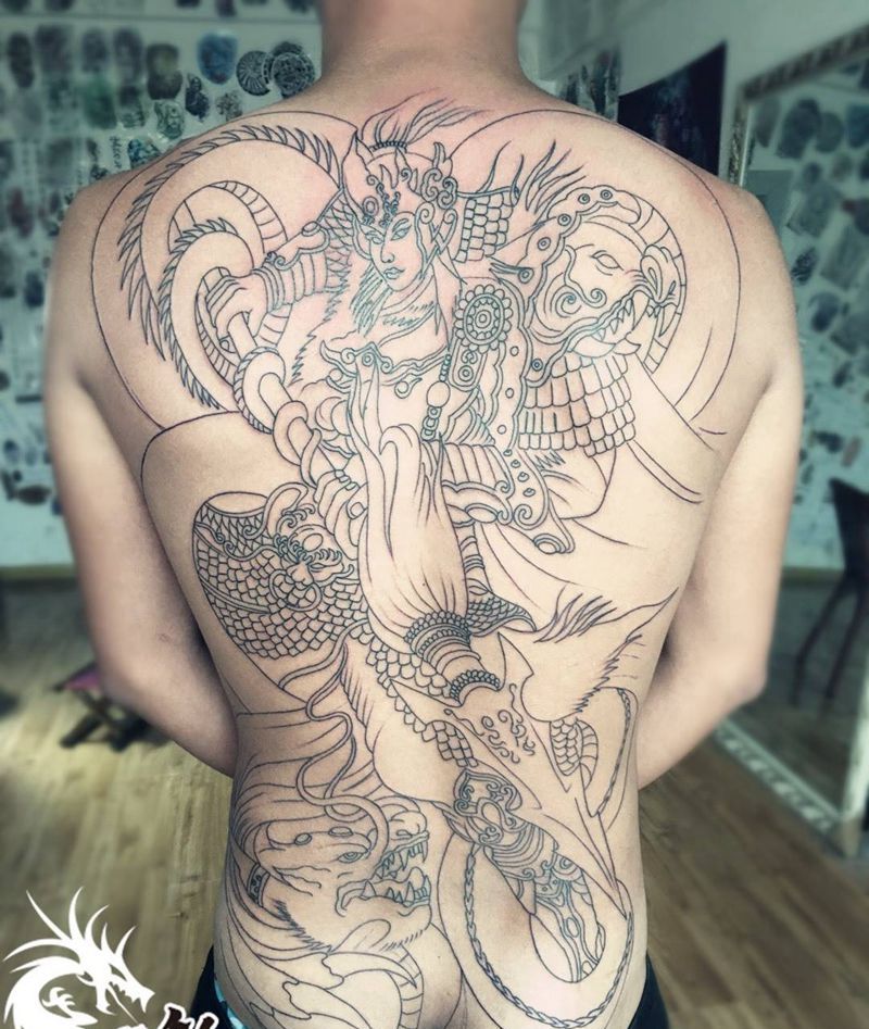 赵云，细节下次处理纹身图片