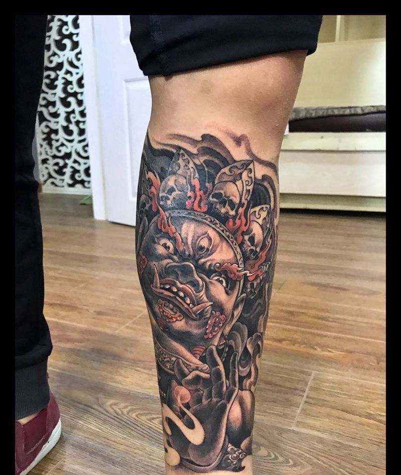 大黑天 龙生九子纹身图片