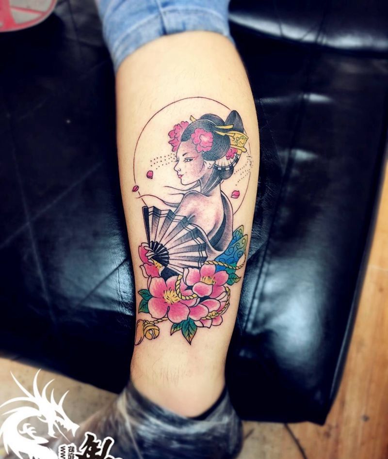 艺妓纹身图片