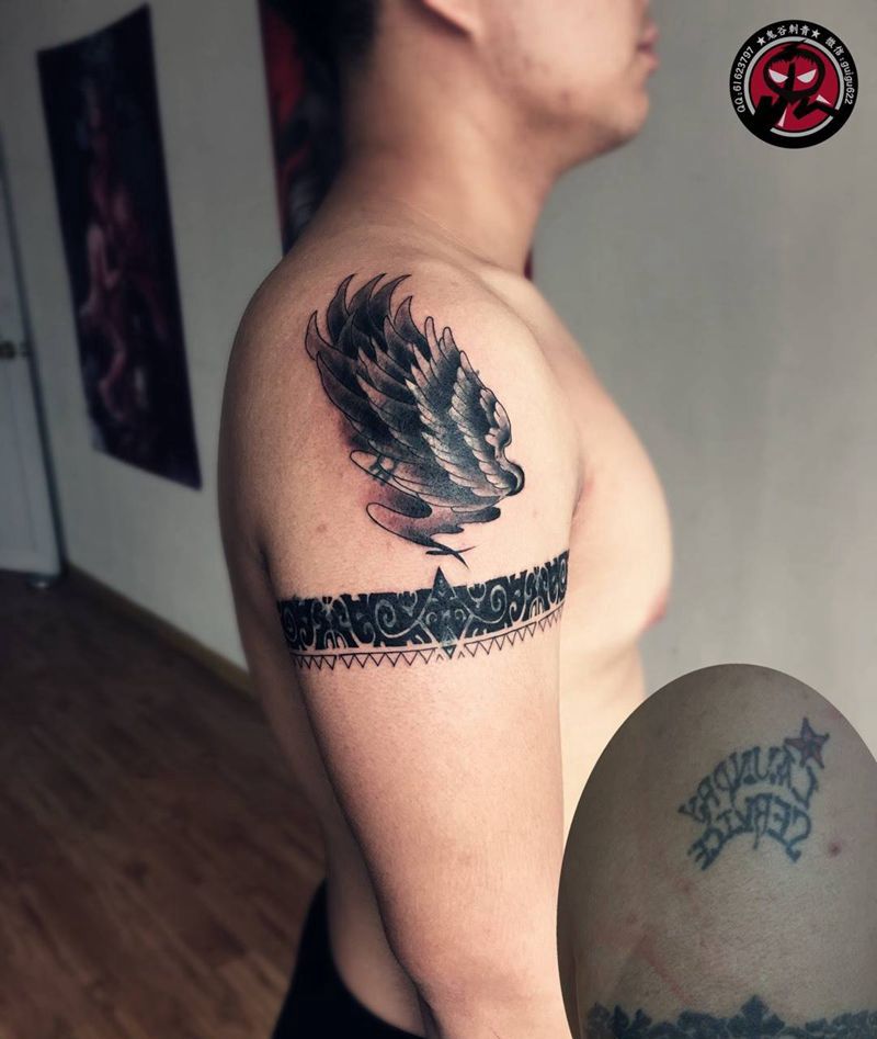 遮盖纹身纹身图片_手臂传统图腾纹身图案