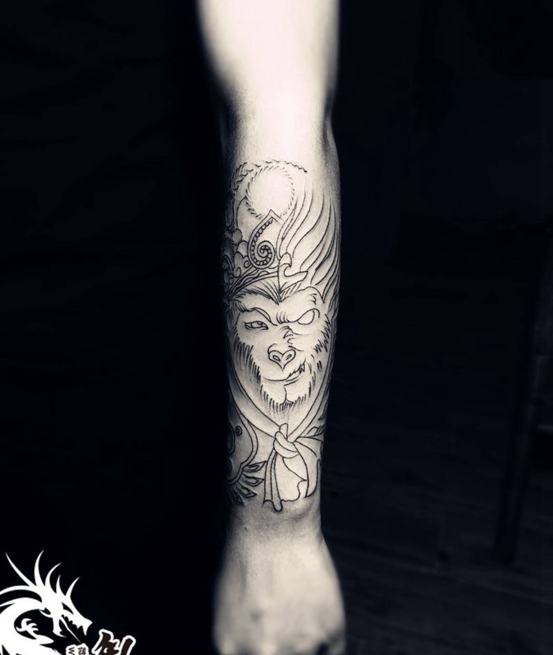 小臂线条纹身图片