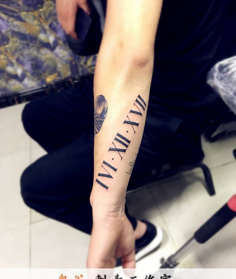 罗马数字纹身图片