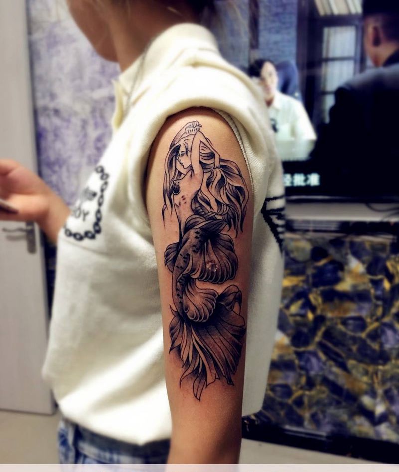 美人鱼纹身图片