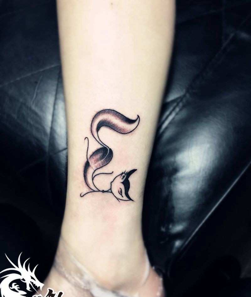 唯美小狐狸纹身图片