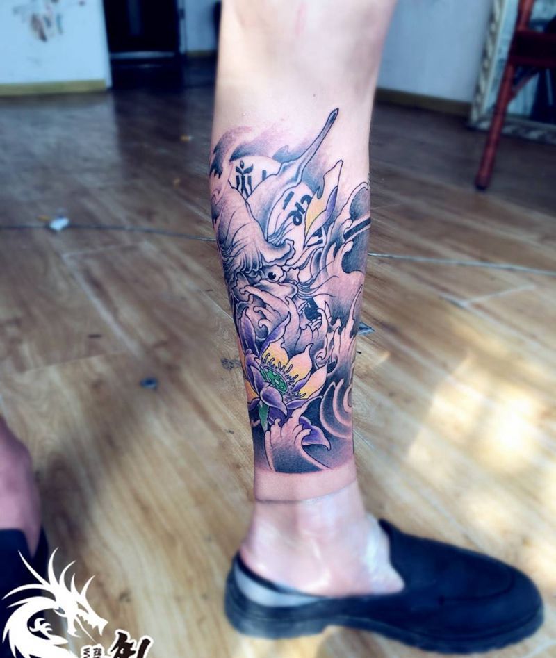 般若两枚纹身图片