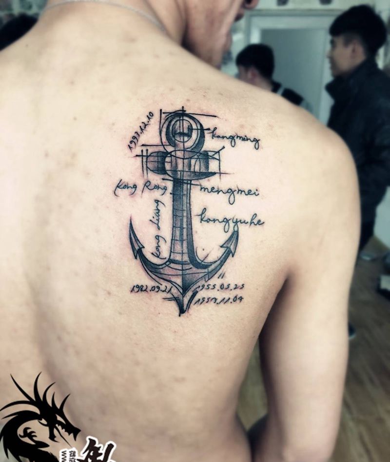 全家人的名字及生日纹身图片