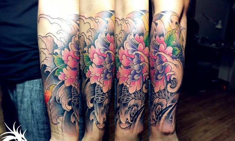 两个小臂纹身图片