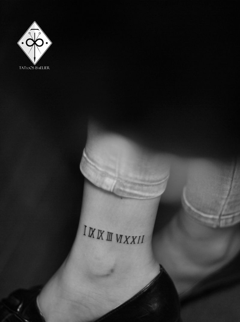罗马数字纹身图片