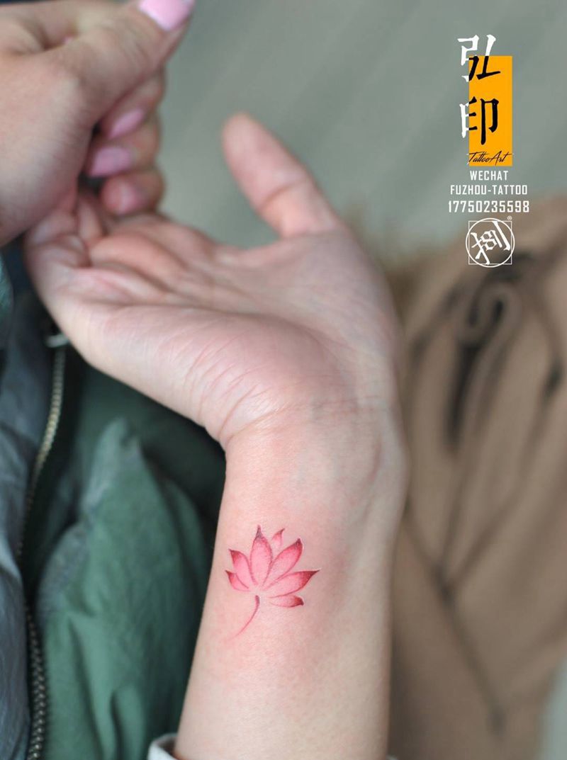 小莲花纹身图片