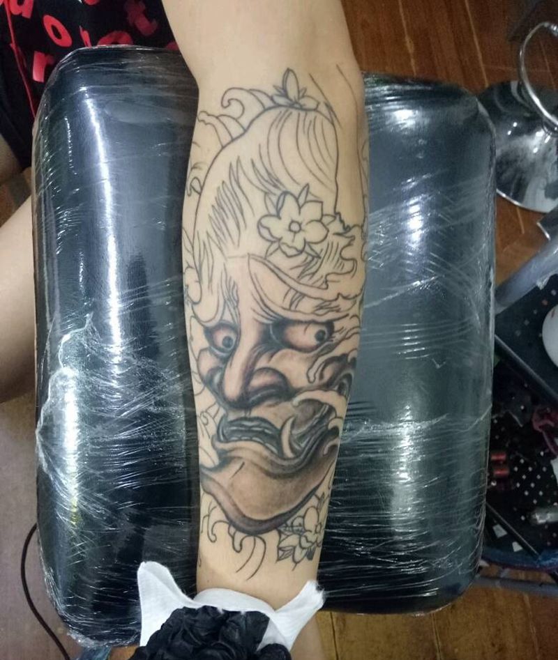 小臂般若纹身图片