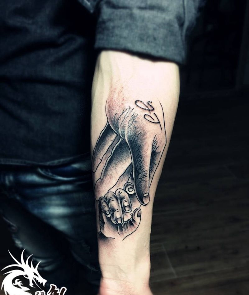 父爱如山纹身图片