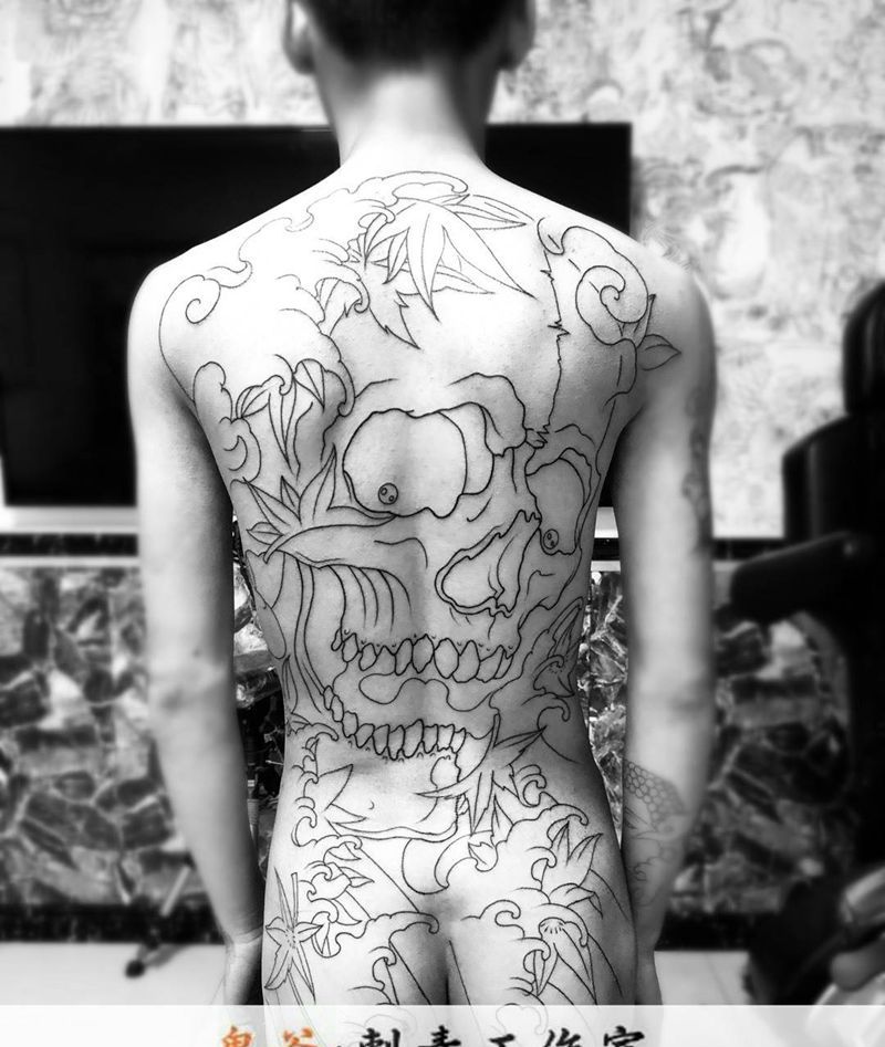 大满背纹身图片