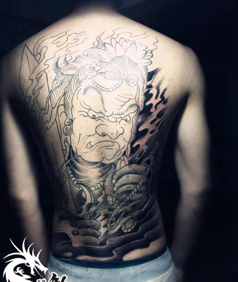 不动明王纹身图片