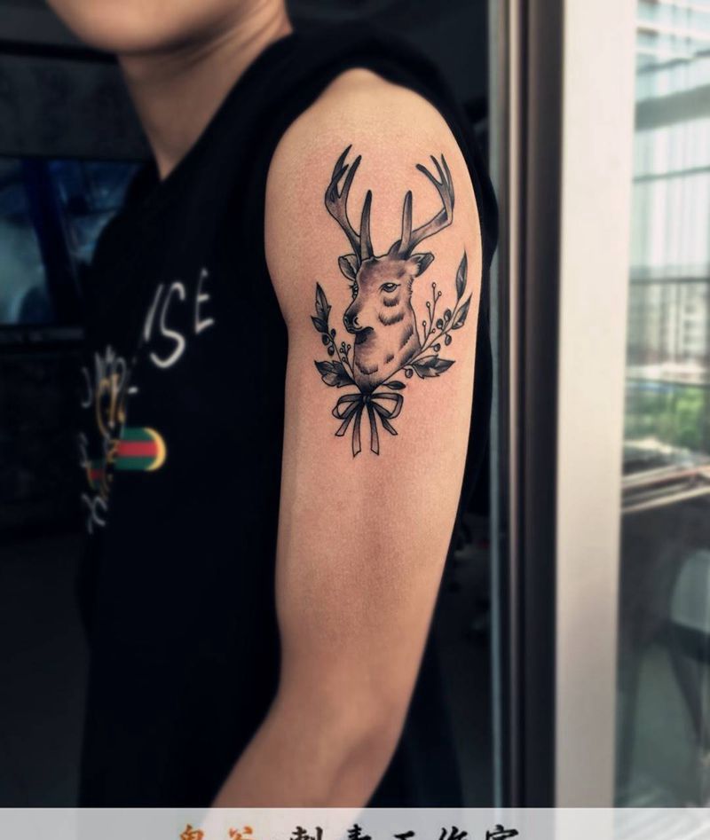 鹿纹身图片