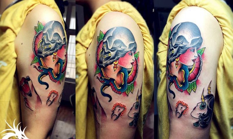 欧美大臂纹身图片