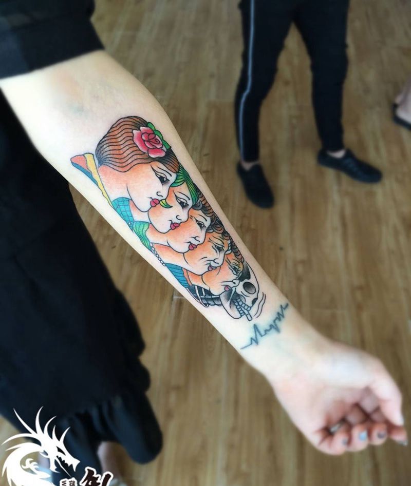 生命的过程纹身图片