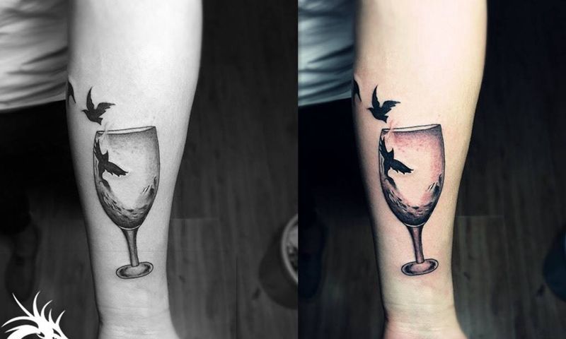 高脚杯纹身纹身图片