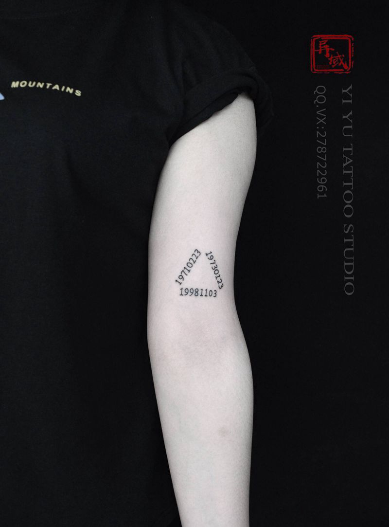 阿拉伯数字纹身图片_手部纹身图案