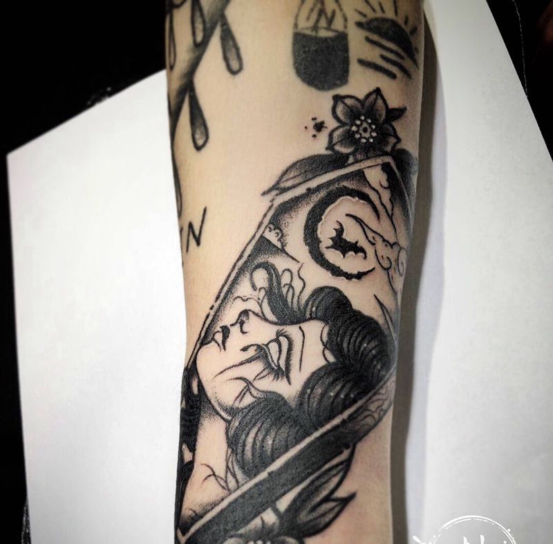 school#纹身图片_手部手臂Old SchoolNew School纹身图案