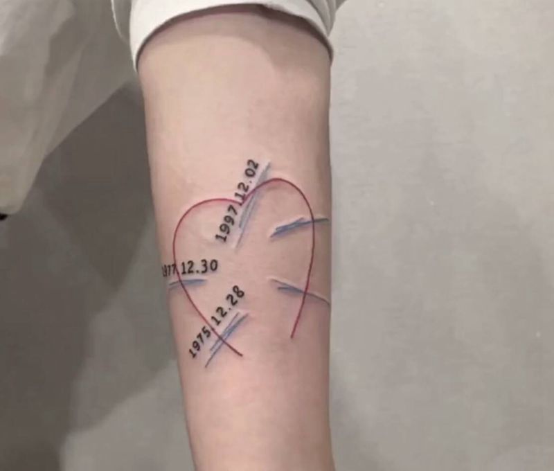 家纹身图片_手臂花体字小清新纹身图案