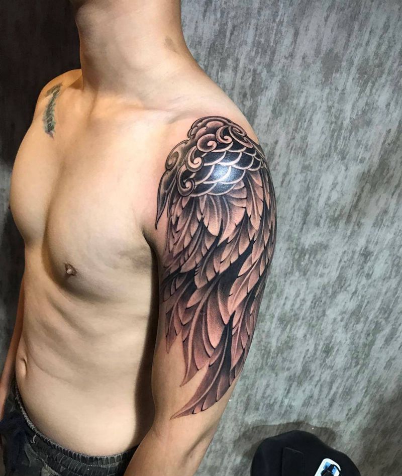翅膀纹身图片