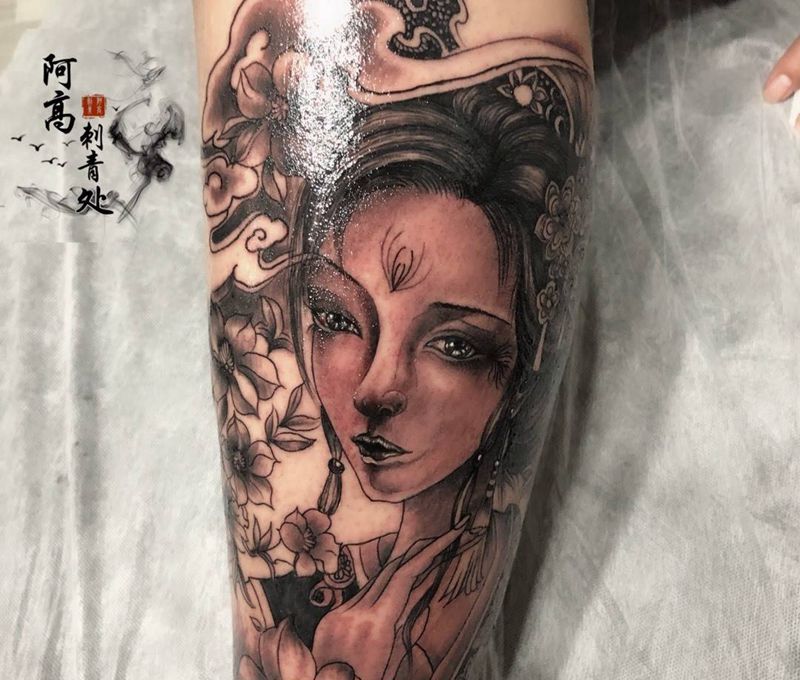 艺妓纹身纹身图片