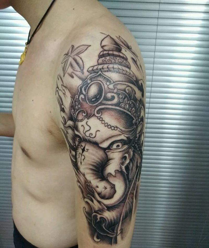 象神纹身作品纹身图片