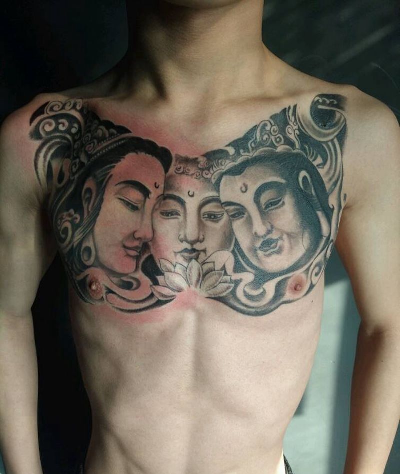 三面佛纹身图片
