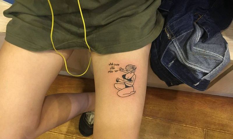 卡通可爱小人纹身图片