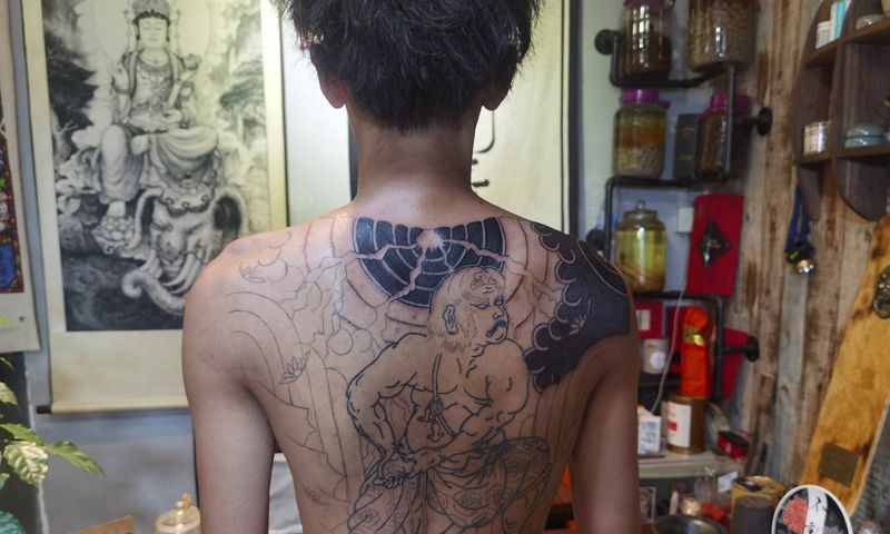 浮世绘（持续更新ing）纹身图片_背部老传统纹身图案