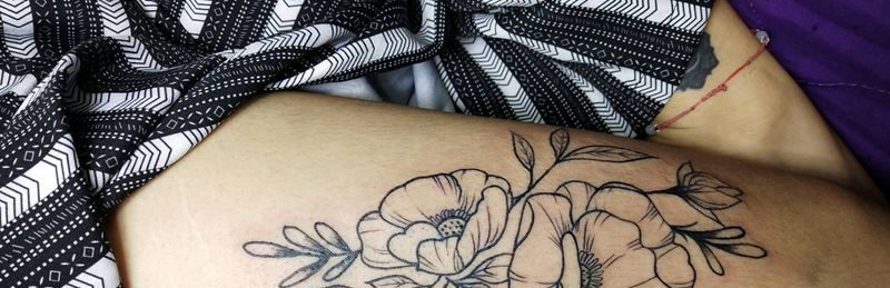 花纹身图片