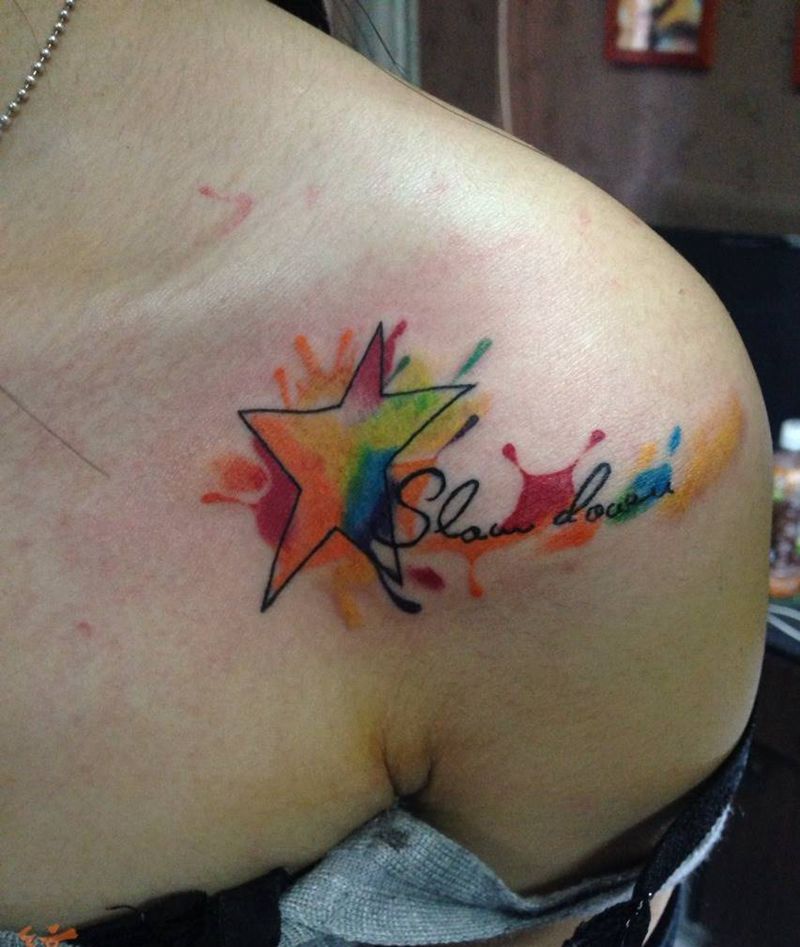 泼墨小图纹身图片