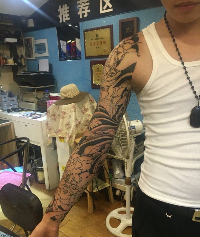 未完成纹身图片