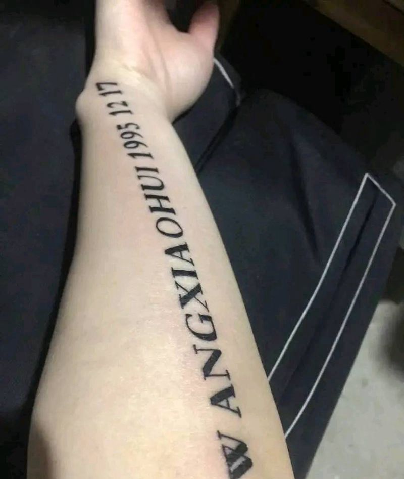 字母数字。纹身图片_手部纹身图案