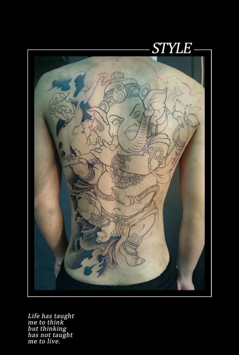 未完成纹身图片