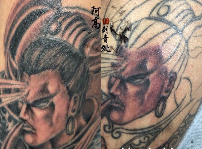 二郎神修改纹身图片