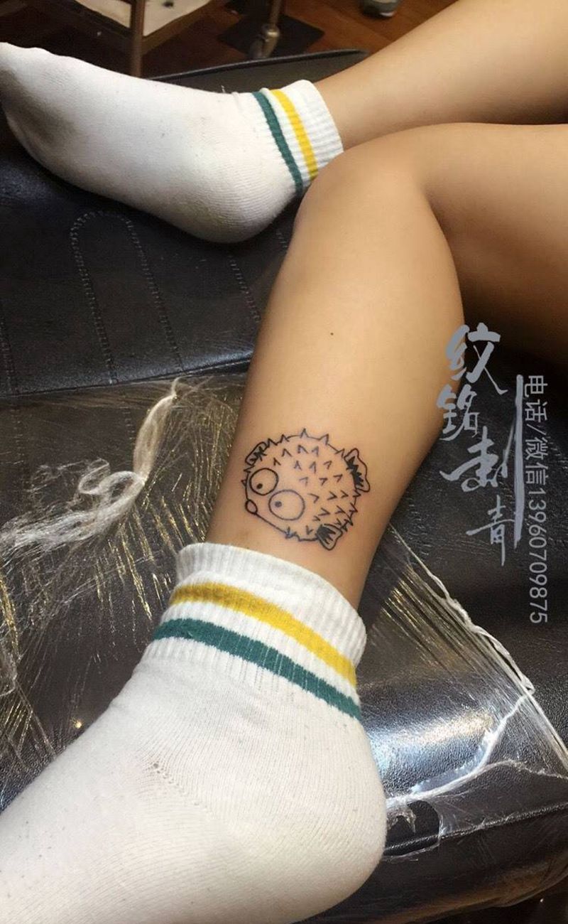 河豚纹身图片