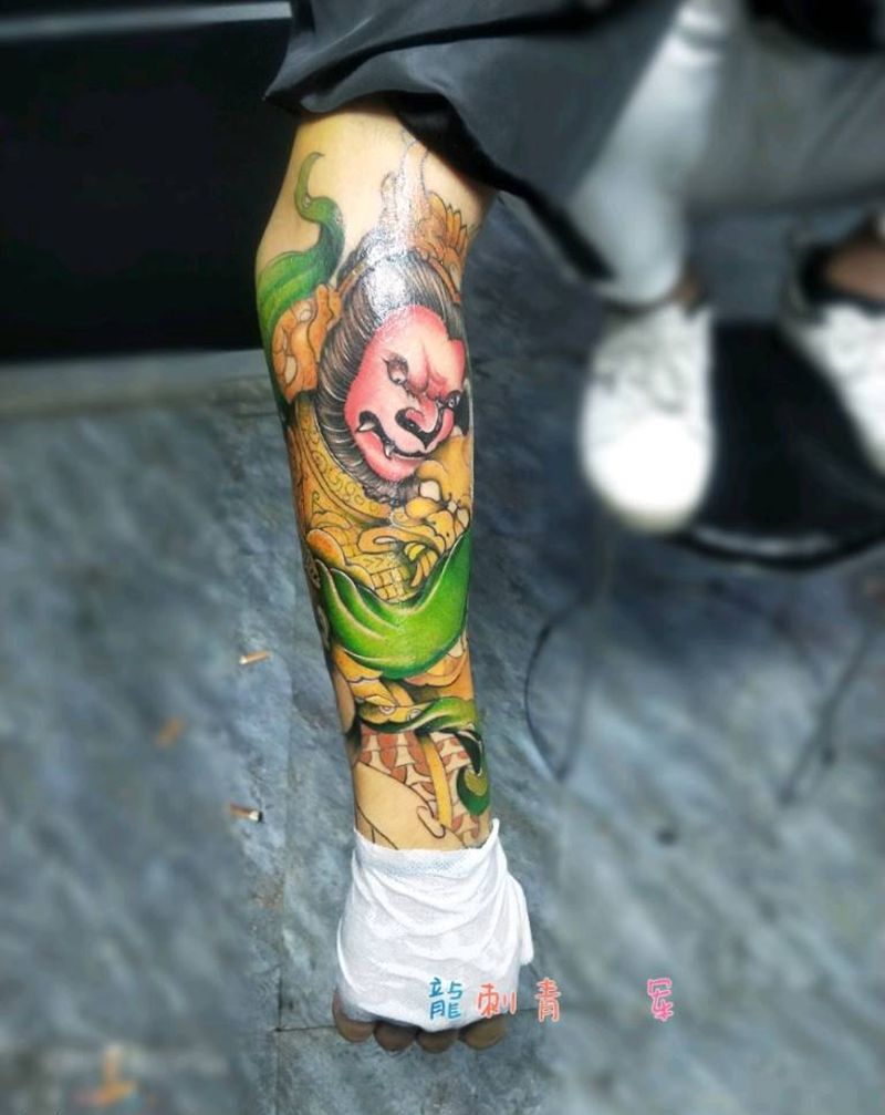 猴哥纹身图片_手部纹身图案