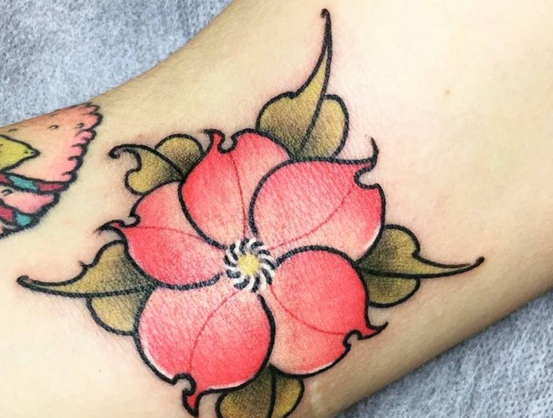 小花纹身图片_手部纹身图案