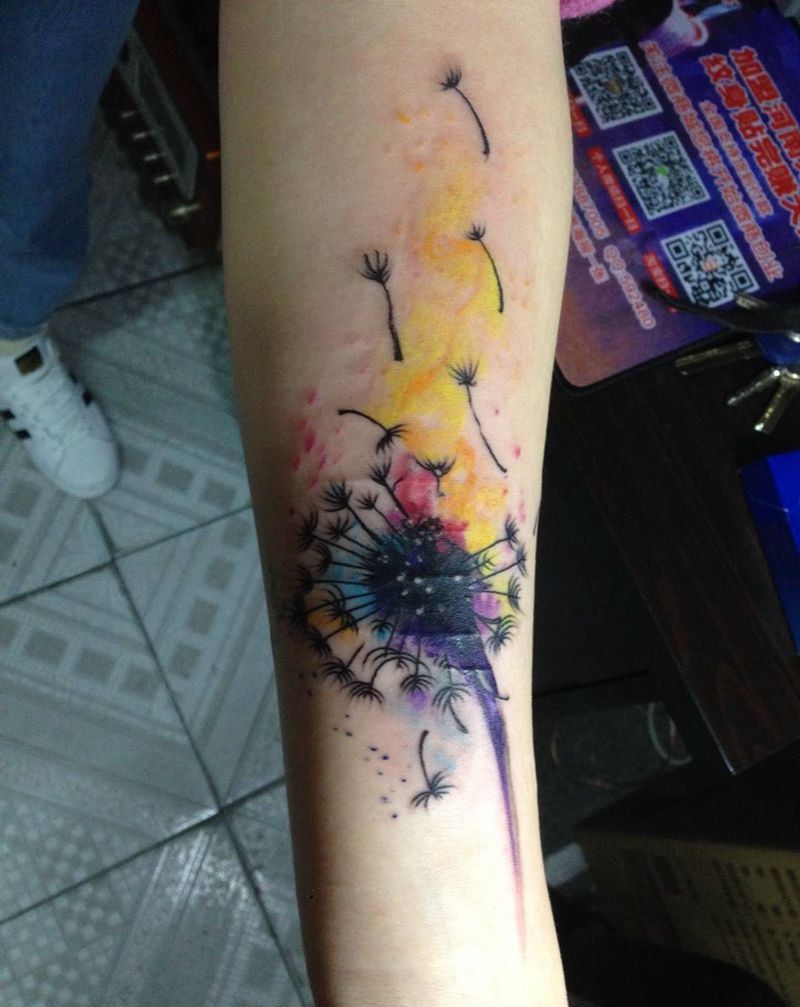 蒲公英纹身图片