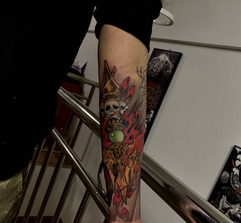 降魔杵完成纹身图片