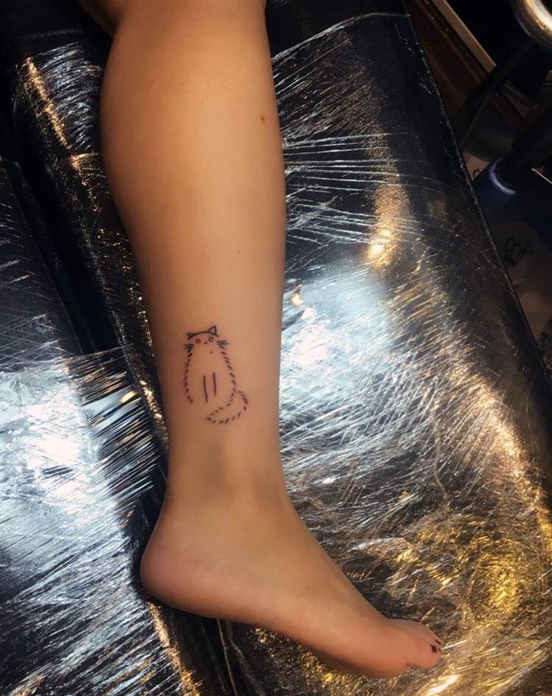 猫纹身图片