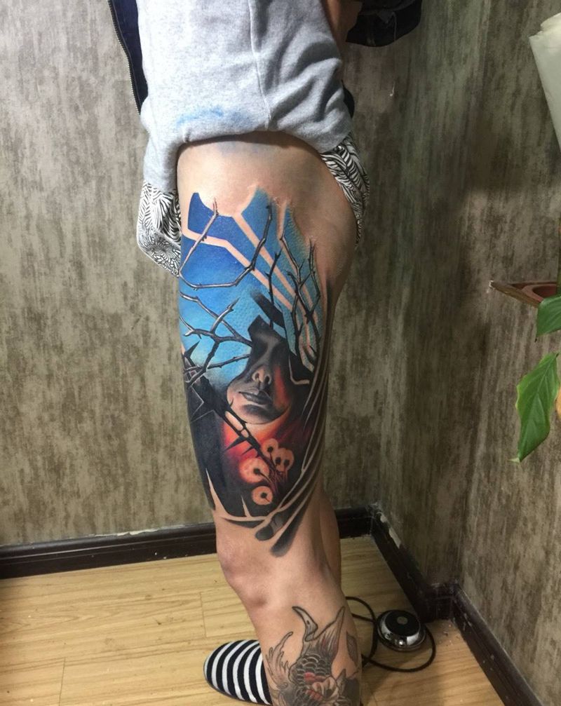 本店作品 未完成纹身图片