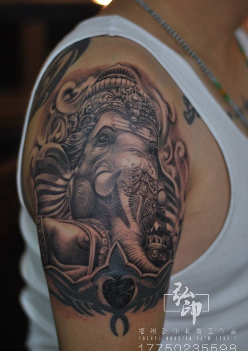 象神纹身图片